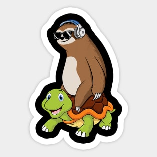 Sloth Pet Riding Turtle Animal Nature Lover Zookeeper Wildlife Sticker